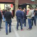 Hanging around by the Island Café, A TouchType Office Fire Drill, Southwark Bridge Road, London - 6th October 2012