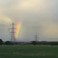 A partial rainbow behind a high voltage pylon, A TouchType Office Fire Drill, Southwark Bridge Road, London - 6th October 2012