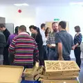 Office mingling and pizza boxes, TouchType Office Life and Pizza, Southwark, London - 20th October 2012
