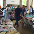 Tables are loaded and ready to go, Rosie and Henry's Birthday Party, Mellis, Suffolk - 5th May 2013