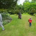 Grandad, Isobel and Fred roam around, Eye Open Gardens, Suffolk - 1st June 2013