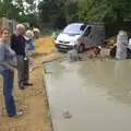 The garage floor is laid, Fred's First Day, The BBs at Haughley, and the BSCC at the Queen's Head  - 15th September 2013