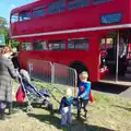 We pile off the Routemaster bus, Paul Bear's Adventures at a 1940s Steam Weekend, Holt, Norfolk - 22nd September 2013