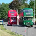 A pair of Routemaster buses, Paul Bear's Adventures at a 1940s Steam Weekend, Holt, Norfolk - 22nd September 2013