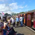 Thronging crowds at Sheringham station, Paul Bear's Adventures at a 1940s Steam Weekend, Holt, Norfolk - 22nd September 2013