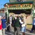 Outside Roy Boy's Bunker Café, Paul Bear's Adventures at a 1940s Steam Weekend, Holt, Norfolk - 22nd September 2013