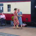 A bit of 1940s dancing occurs, Paul Bear's Adventures at a 1940s Steam Weekend, Holt, Norfolk - 22nd September 2013