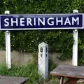 The Sheringham station sign, Paul Bear's Adventures at a 1940s Steam Weekend, Holt, Norfolk - 22nd September 2013