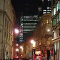 Looking up Threadneedle Street towards the Gherkin, SwiftKey's Arcade Cabinet, and the Streets of Southwark, London - 5th December 2013