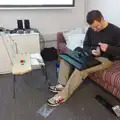 Joe works on a monitor, SwiftKey's Arcade Cabinet, and the Streets of Southwark, London - 5th December 2013