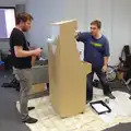 Coffey and Craig start priming the cabinet, SwiftKey's Arcade Cabinet, and the Streets of Southwark, London - 5th December 2013