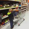 Fred and Harry in the electrical aisle, The BBs Do New Year's Eve at the Barrel, Banham, Norfolk - 31st December 2013