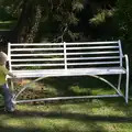 Gabes tries to haul off a bench, A Trip to Audley End House, Saffron Walden, Essex - 16th April 2014