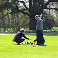 People play giant chess on the grass, A Trip to Audley End House, Saffron Walden, Essex - 16th April 2014