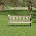 There's a lost hat perched on a bench, A Trip to Audley End House, Saffron Walden, Essex - 16th April 2014