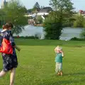 Isobel and Harry near the Mere, A Family Fun Day on the Park, Diss, Norfolk - 16th May 2014