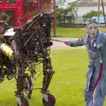 The horse is pulled over to the audience, A Family Fun Day on the Park, Diss, Norfolk - 16th May 2014