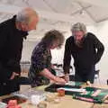 Jo makes another word, The BBs Play Scrabble at Wingfield Barns, Wingfield, Suffolk - 24th May 2014