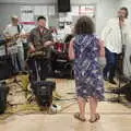 The BBs, with John and Mikey depping, set up, The BBs at Diss Rugby Club, Bellrope Lane, Roydon, Norfolk - 7th June 2014