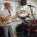 John the deputy bass twangs away, The BBs at Diss Rugby Club, Bellrope Lane, Roydon, Norfolk - 7th June 2014