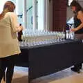 A load of fizz glasses are prepared, The BBs at Diss Rugby Club, Bellrope Lane, Roydon, Norfolk - 7th June 2014