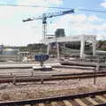 The huge lifting hoist at the Crossrail dig, The BBs at Diss Rugby Club, Bellrope Lane, Roydon, Norfolk - 7th June 2014