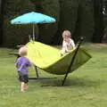 Harry and Fred on a hammock, SwiftKey Innovation Days, The Haymarket, London - 27th June 2014