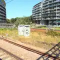 Özil on signalling cabinets, A Week on the Rails, Stratford and Liverpool Street, London - 23rd July