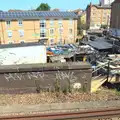 A scrapyard by the railway, A Week on the Rails, Stratford and Liverpool Street, London - 23rd July