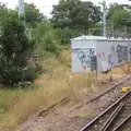 Silver tags on an electrical substation, A Week on the Rails, Stratford and Liverpool Street, London - 23rd July