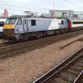 Class 90 90003 Raedwald is parked at Stratford, A Week on the Rails, Stratford and Liverpool Street, London - 23rd July