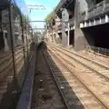 A view down the side of the train, A Week on the Rails, Stratford and Liverpool Street, London - 23rd July