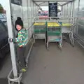 Fred in the trolley shed at Morrisons, A Saturday in Town, Diss, Norfolk - 8th November 2014