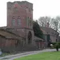 The nearly-derelict clock tower of Brome Hall, The BBs do a Recording, Hethel, Norfolk - 18th January 2015