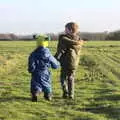 Harry and Fred go off walking, The BBs do a Recording, Hethel, Norfolk - 18th January 2015