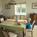 Harry sits alone eating something, A Trip to Grandma J's, Spreyton, Devon - 18th February 2015