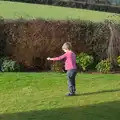 Fred flings some bird food around, A Trip to Grandma J's, Spreyton, Devon - 18th February 2015