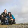 A famberly photo at the top of Sheepstor, A Trip to Grandma J's, Spreyton, Devon - 18th February 2015