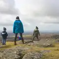 Standing on the roof of Dartmoor, A Trip to Grandma J's, Spreyton, Devon - 18th February 2015