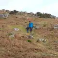 Harry and Isobel walk down again, A Trip to Grandma J's, Spreyton, Devon - 18th February 2015