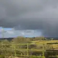 A wall of rain moves across the valley, A Trip to Grandma J's, Spreyton, Devon - 18th February 2015