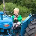 Harry on a tractor, Thrandeston Pig Roast, Thrandeston Little Green, Suffolk - 28th June 2015