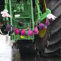 A dangling line of bras, The Pink Ladies Tractor Run, Harleston and Gawdy Park, Norfolk - 5th July 2015