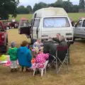 A picnic by the van, The Pink Ladies Tractor Run, Harleston and Gawdy Park, Norfolk - 5th July 2015