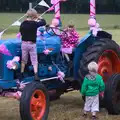 The children climb all over the tractors, The Pink Ladies Tractor Run, Harleston and Gawdy Park, Norfolk - 5th July 2015