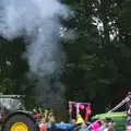 An environmentally-friendly tractor fires up, The Pink Ladies Tractor Run, Harleston and Gawdy Park, Norfolk - 5th July 2015