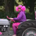 A super-pink wig, The Pink Ladies Tractor Run, Harleston and Gawdy Park, Norfolk - 5th July 2015