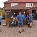 The bike club hangs around outside the Greyhound, Underpants, Moths and The BSSC at The Greyhound - Tibenham, Norfolk - 6th July 2015