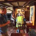 Paul looks at pictures on a wall, Underpants, Moths and The BSSC at The Greyhound - Tibenham, Norfolk - 6th July 2015