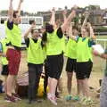 Yellow team bounce around, It's a SwiftKey Knockout, Richmond Rugby Club, Richmond, Surrey - 7th July 2015